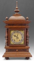 Lot 407 - Quarter striking table clock c.1890, the Pagoda