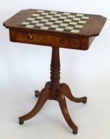 Lot 478 - Regency elm chess table.