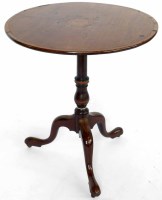 Lot 483 - George III mahogany and inlaid wine table.
