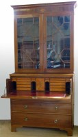 Lot 486 - Mahogany secretair bookcase.