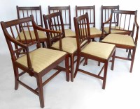 Lot 506 - Set of eight mahogany dining chairs.