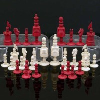 Lot 2 - Bone chess set.