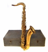 Lot 23 - French Adolphe sax cased.