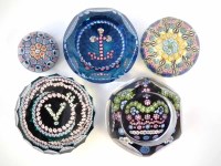 Lot 52 - Whitefrairs silver jubilee paperweight, also a Caithness Duke of Edinburgh weight and victory weight.