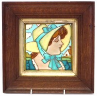 Lot 83 - Charlotte Rhead framed tile.