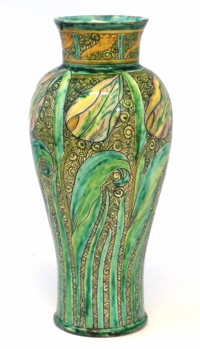 Lot 92 - Della Robbia vase.