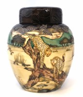 Lot 103 - Moorcroft ginger jar and cover, decorated with