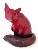 Lot 120 - Royal Doulton flambe fox