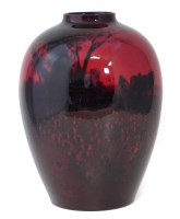 Lot 125 - Large Royal Doulton flambe vase