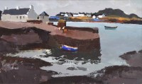 Lot 262 - Donald McIntyre, Easdale Island, acrylic.