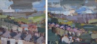Lot 293 - Don McKinlay, View from the artist's studio, oil on board (2).