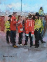 Lot 310 - Stephen Wild, Match Day, oil.