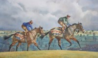 Lot 342 - Peter Curling, At the Top of the Hill, watercolour.