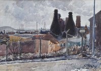 Lot 353 - Reginald Haggar, Sturgess Street, Stoke-on-Trent, watercolour.