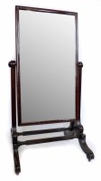 Lot 471 - Victorian mahogany cheval mirror