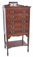 Lot 476 - Edwardian mahogany sheet music cabinet
