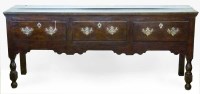 Lot 494 - Oak dresser base c.1800.