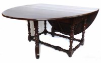 Lot 506 - 18th century oak gate-leg dining table
