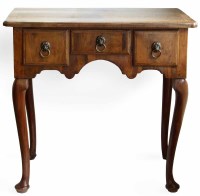Lot 531 - 18th century Queen Anne walnut table.