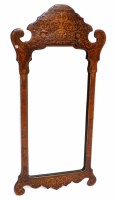 Lot 533 - 19th century walnut framed wall mirror