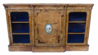 Lot 540 - Victorian figured walnut credenza