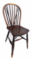 Lot 541 - 19th century yew and elm single Windsor chair