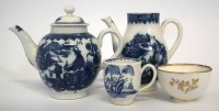 Lot 107 - Caughley toy or miniature items circa 1790, to