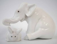 Lot 142 - Bernard Moore Elephant and Rabbit.