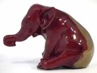 Lot 144 - Bernard Moore flambe elephant