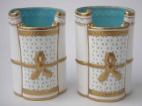 Lot 187 - Pair of Minton scroll vases