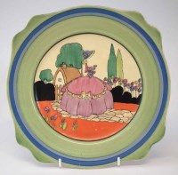 Lot 200 - Clarice Cliff bizarre applique plate