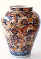 Lot 216 - Large Japanese Imari vase base.