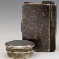 Lot 241 - Russian niello box and an Irish box (2)