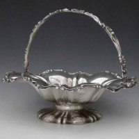 Lot 252 - Victorian silver basket.
