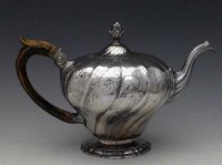 Lot 269 - Continental silver inverted pear shaped teapot