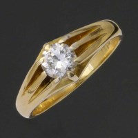 Lot 323 - 18ct single stone signet ring