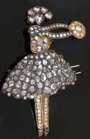 Lot 331 - Continental ballerina brooch.