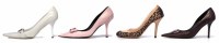 Lot 423 - Four pairs of Christian Dior kitten heel retro shoes