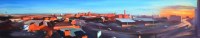 Lot 489 - Liam Spencer, Mancunian Way Sunset, oil.