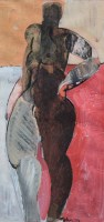 Lot 580 - Geoffrey Key, Nude, mixed media.