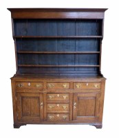 Lot 723 - George III oak North Wales dresser
