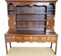 Lot 731 - George III oak dresser