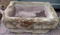 Lot 790 - Stone troughs 57 x 40cm and 25cm.