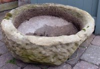 Lot 794 - Circular stone trough 67cm diameter and 25cm