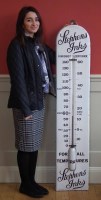 Lot 32 - Stephens Inks large tin enamel thermometer.