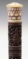Lot 33 - Carved hardwood walking stick