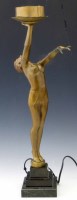 Lot 35 - Art Deco figural lampbase.