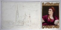 Lot 77 - English porcelain plaque painted with Sarah