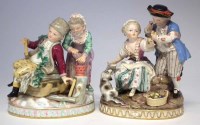 Lot 87 - Two Meissen figures.