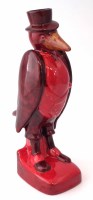 Lot 124 - Royal Doulton flambe crow decanter.
